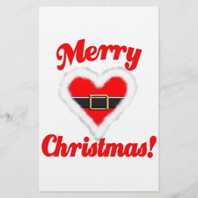 santa heart stationery (Front)