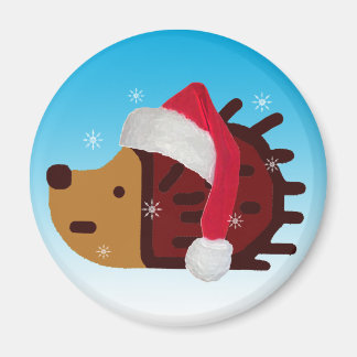 Santa Hedgehog in the Snow! Magnet