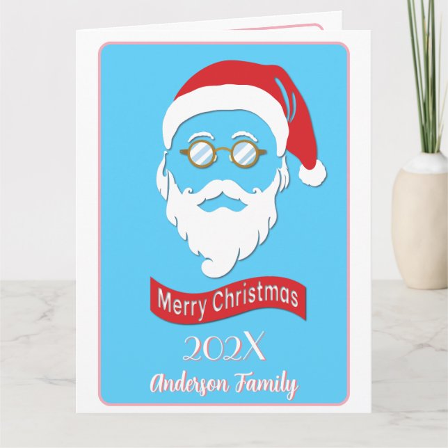 Santa Hipster style Card (Front)