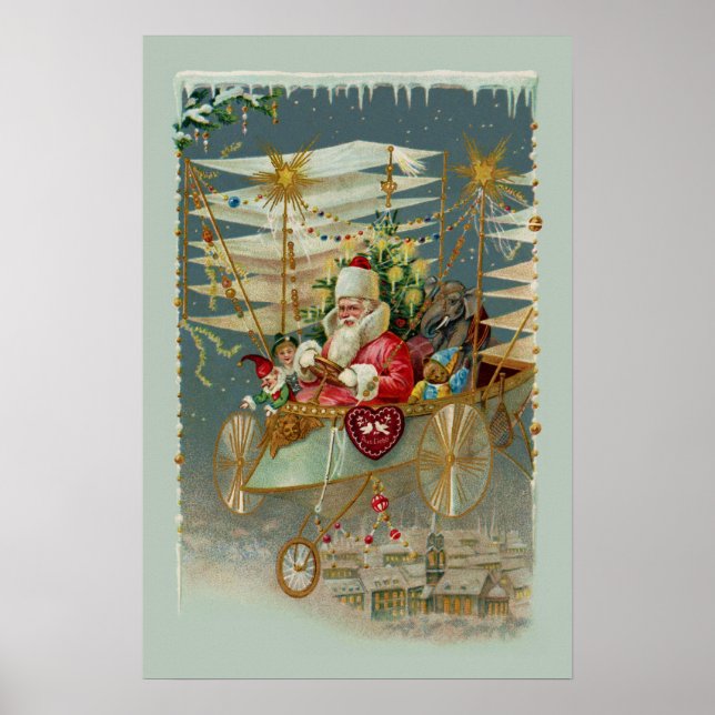 Santa & His Amazing Flying Machine Poster (Front)