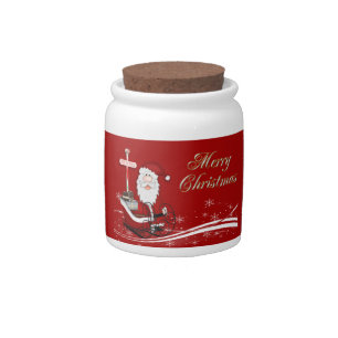 Santa & His Sleigh Christmas Candy Jar