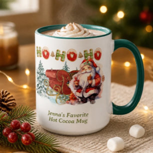 Santa Ho-Ho-Ho Personalized Coffee Mug