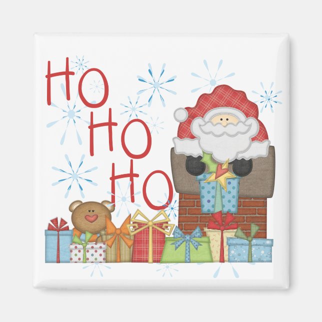 Santa Ho Ho Ho Tshirts and Gifts Magnet (Front)