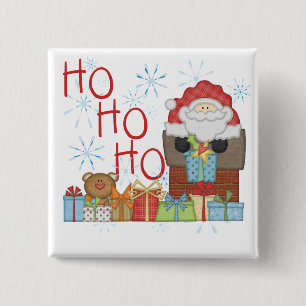 Santa Ho Ho Ho Tshirts and Gifts Pinback Button