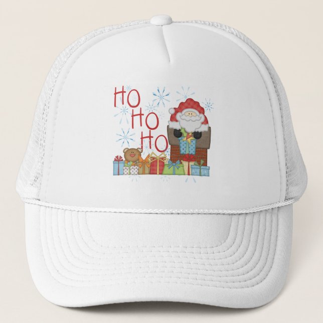 Santa Ho Ho Ho Tshirts and Gifts Trucker Hat (Front)