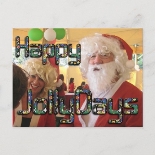 Santa hohoho Happy Jollydays Holiday Postcard