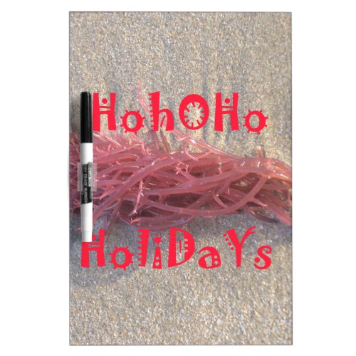 Santa HoHoHo Merry Christmas From Beach colors Dry Erase Board