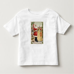 Santa Holding an Overflowing Bag of Toys Toddler T-shirt
