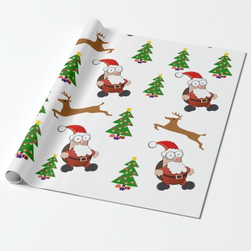 Santa Holiday Fun Wrapping Paper