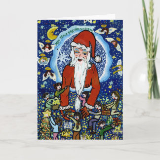 Santa Holiday Greeting Card by Young Artist