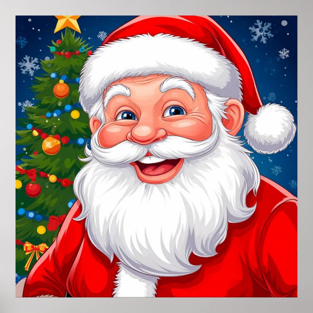 🎅 Santa Holiday Joy Glow Home Style 🎄 Poster (Front)