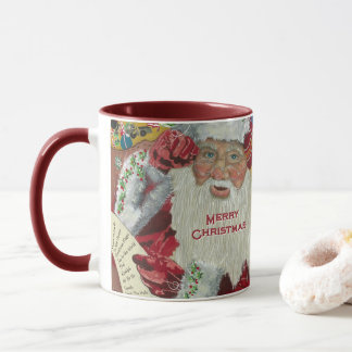 Santa Holiday Mug “Checking It Twice” Classic Art