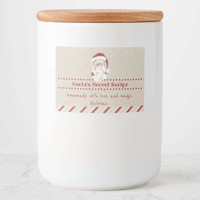 Santa Homemade Treat Food Label (Front)