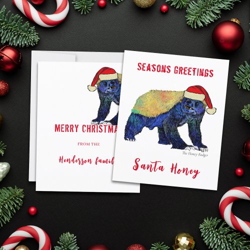 Santa Honey Badger Funny Quote Budget