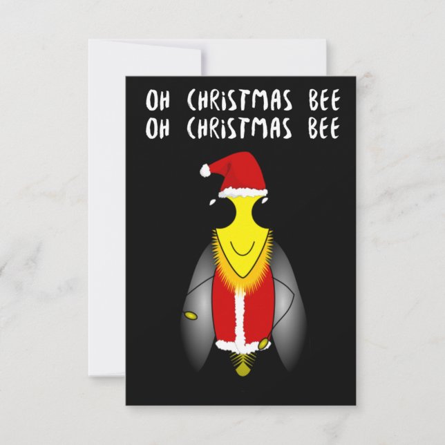 Santa Honey Bee Christmas Card (Front)