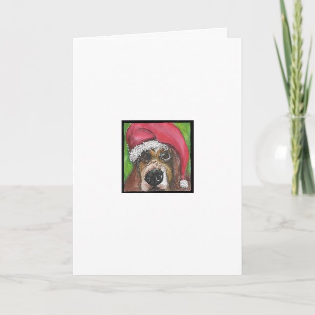 Santa Hound Holiday Card (Front)