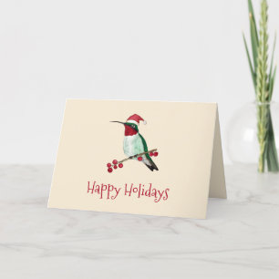 Santa Hummingbird Holiday Card