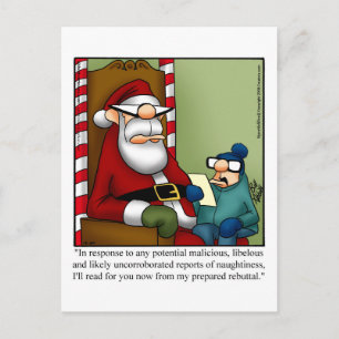Santa Humor Christmas Postcard