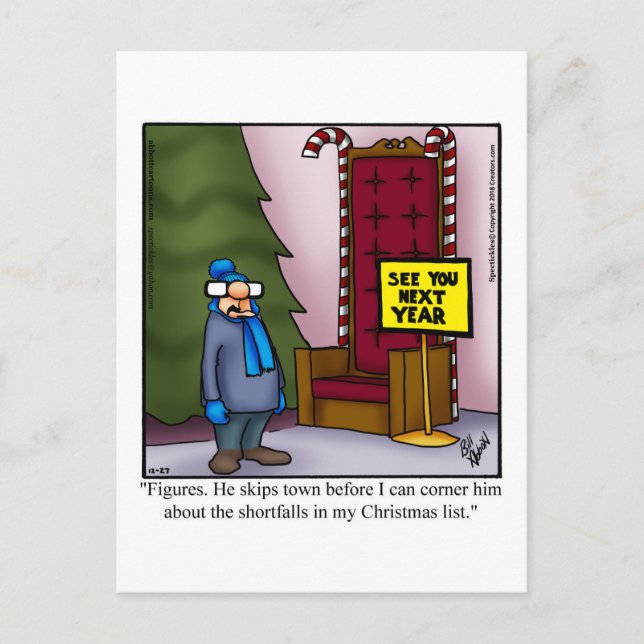 Santa Humor Christmas Postcard (Front)