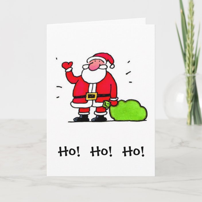 Santa Humorous Christmas Card | Zazzle.com