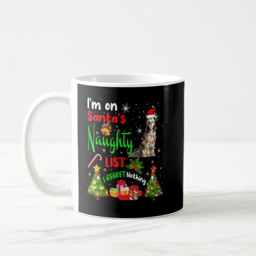Santa Husky Im On Santas Naughty List X Mas Tree Coffee Mug