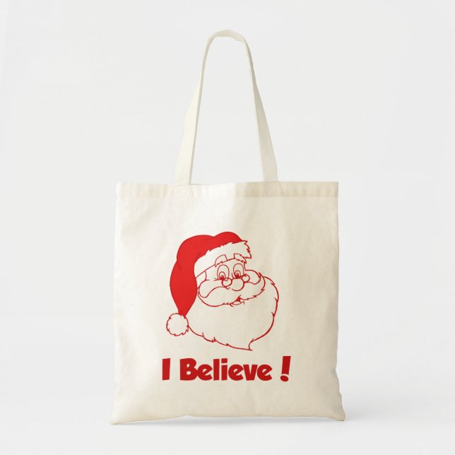 Santa I Believe Christmas Bag (Front)