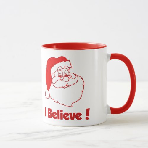 Santa I Believe Christmas Mug