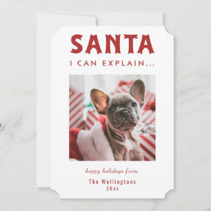 Santa I Can Explain Holiday Humor Photo Card