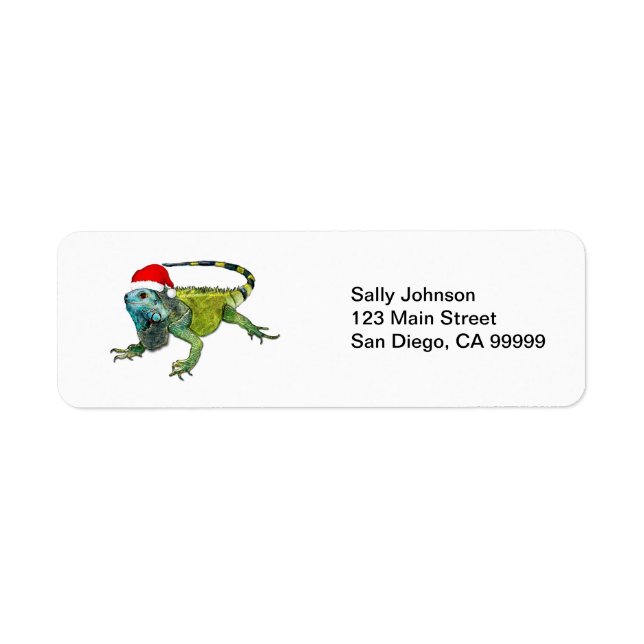 Santa Iguana Label (Front)