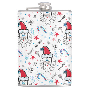 Santa illustration Christmas Stocking stuffers Flask