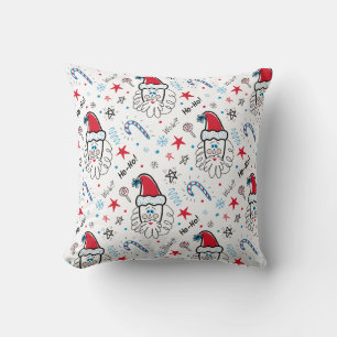 Santa illustration Christmas Stocking stuffers Throw Pillow