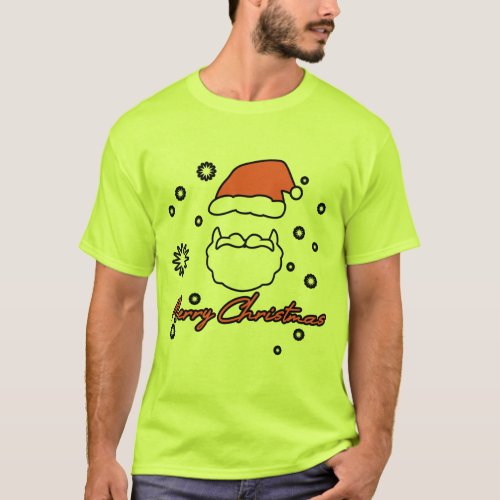 Santa illustration with cartoon look and design T_Shirt