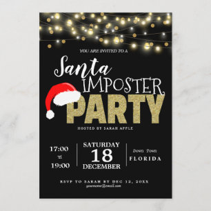 Santa imposter Christmas office fancy dress Invitation