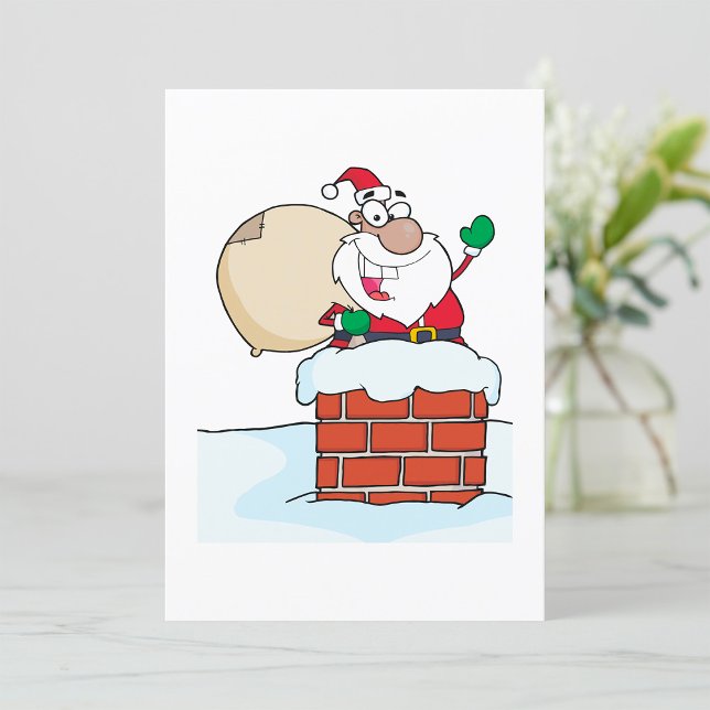 Santa In a Chimney Festive Invitation (Creator Uploaded)