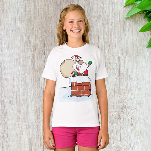 Santa In a Chimney Festive T_Shirt
