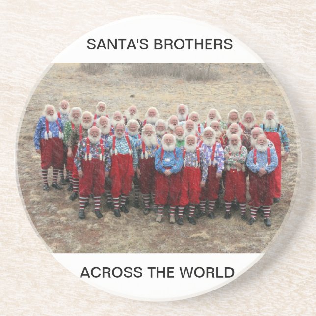 SANTA IN A FIELD COASTER (Front)
