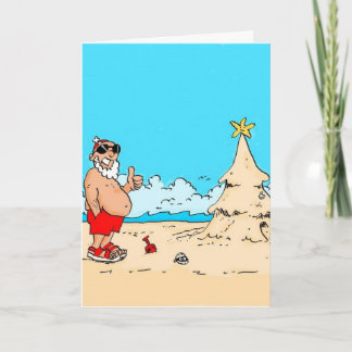 Santa in California Holiday Card