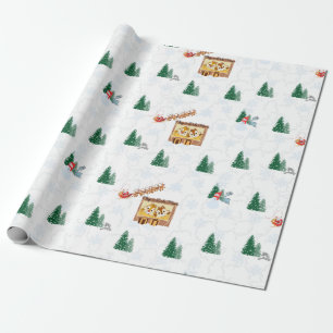Santa in Chip & Dale Home Gift Wrappers Wrapping Paper