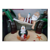***SANTA IN HAMMOCK*** SAYS MERRY CHRISTMAS (Front Horizontal)