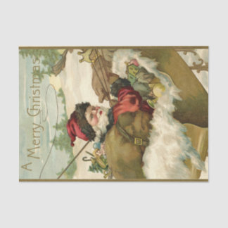 Santa in his Sleigh Tissue Paper