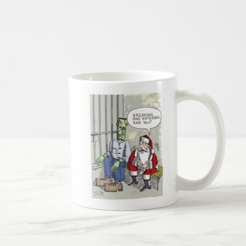 Santa In Jail left hand mug