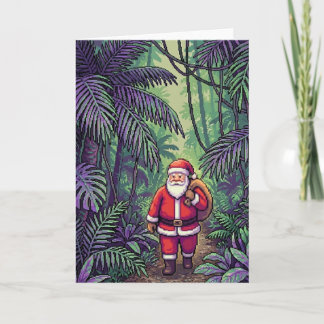 Santa in Jungle Card