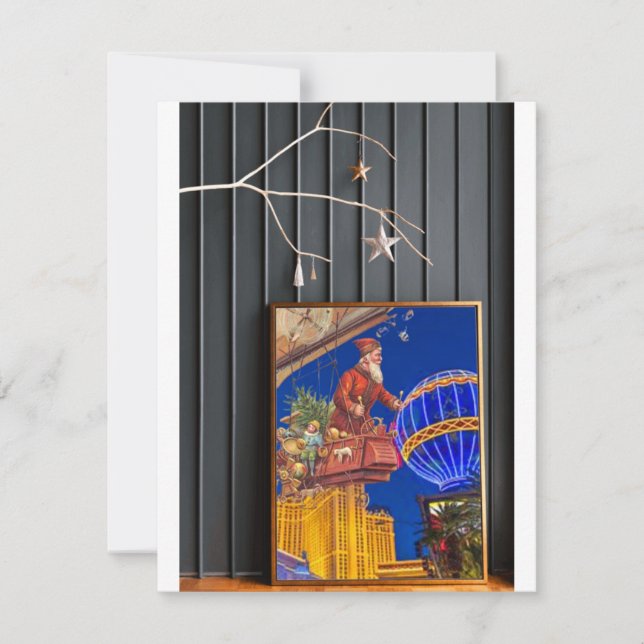 Santa in Las Vegas - Christmas Greeting Card (Front)