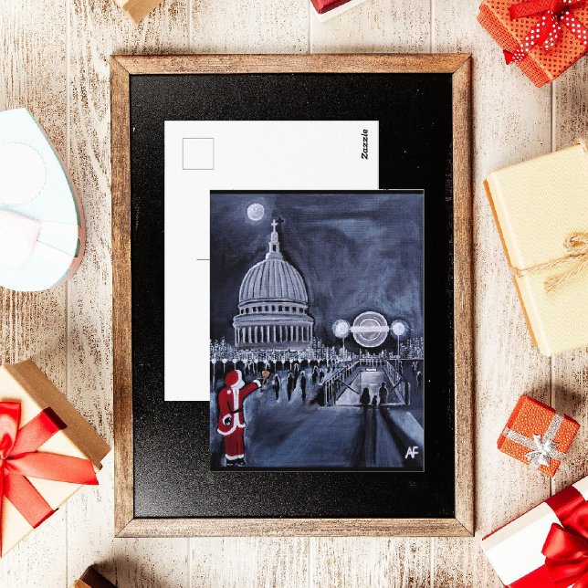 Santa in London Painting by Alfred Fox Postcard (Creator Uploaded)
