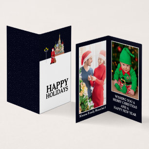 Santa In Moscow, Family Photo Christmas Card