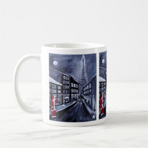 Santa in Paris Painting by Alfred Fox Coffee Mug