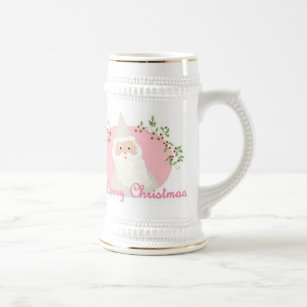 Santa in Pink Christmas Mug