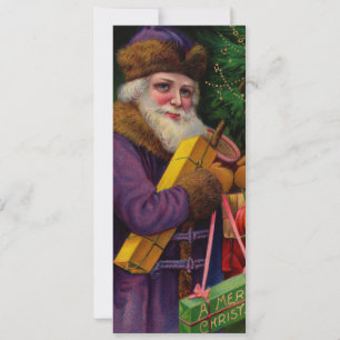 Santa in Purple Invitation
