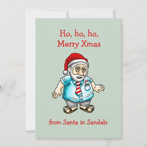Santa in Sandals Holiday Card