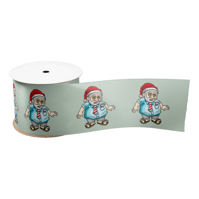Santa in Sandals Satin Ribbon (Spool)